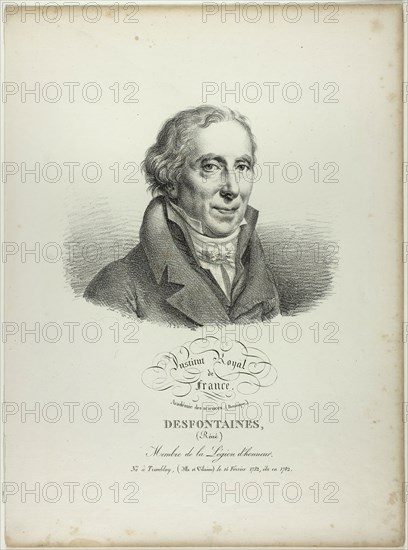 Portrait of Réné Desfonataines, 1820. Creator: Julien Leopold Boilly.