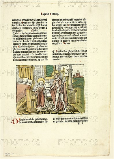 Christ Appearing to His Mother After His Resurrection from Leven..., 1488, portfolio assembled 1929. Creator: Unknown.