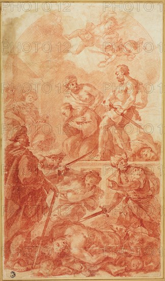Martyrdom Scene, n.d. Creators: Antonio Molinari, Luca Giordano.