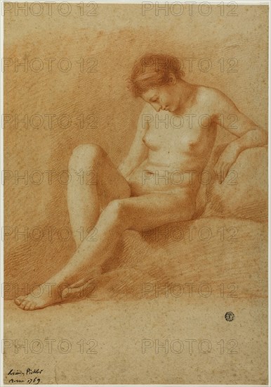 Seated Female Nude, 1769. Creator: Antonio Pichler.