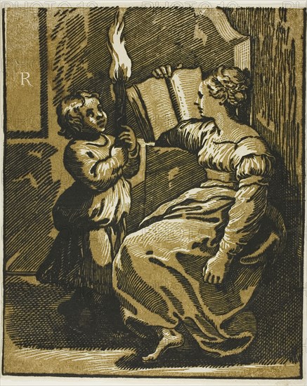 The Sibyl and a Child Bearing a Torch, 1520-40. Creator: Unknown.