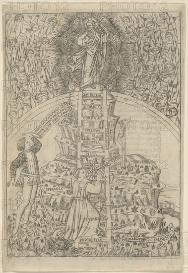 The Holy Mountain, folio 3 from The Holy Mountain (Monte Sancto di Dio), 1477. Creators: Baccio Baldini, Antonio Bettini.