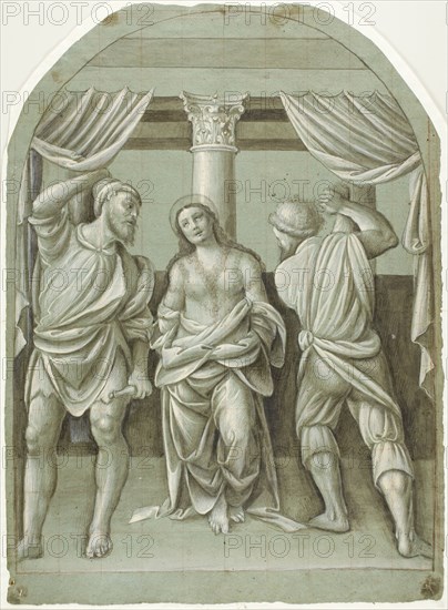Flagellation of Saint Catherine, 1550/55. Creator: Bernardino Lanino.