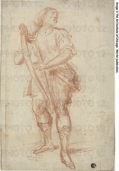 Study (recto); Draped, Seated Female Figure (verso), n.d. Creators: Bernardino Poccetti, Matteo Rosselli, Lodovico Carracci.