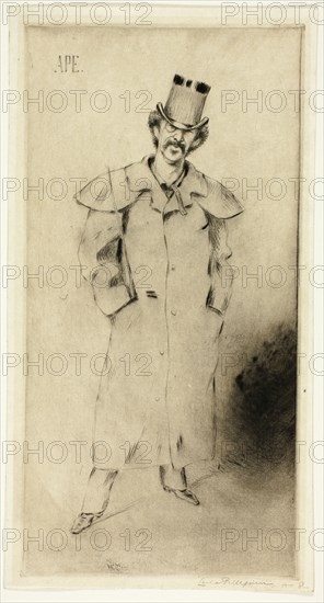 Portrait of Whistler, 1881. Creator: Carlo Pellegrini.