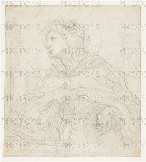 Study of Santa Rosalia of Palermo, 1659/64. Creator: Ciro Ferri.