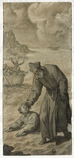 Study for Saint Philip Neri Rescuing a Drowning Youth, 1596/99. Creator: Cristofano Roncalli.