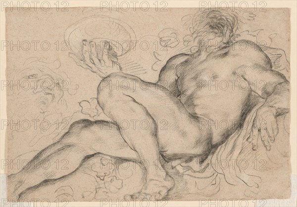 Study for Bacchus or Silenus, c.1664. Creator: Domenico Maria Canuti.