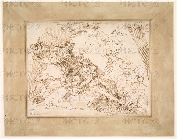 Rinaldo and Armida, c.1693. Creator: Donato Creti.