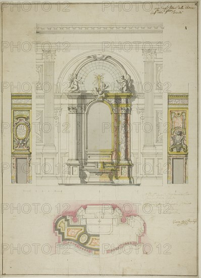 Design for an Altar in the Church of the Confraternity of Santissima Trinita, Turin, c.1734. Creator: Filippo Juvara.