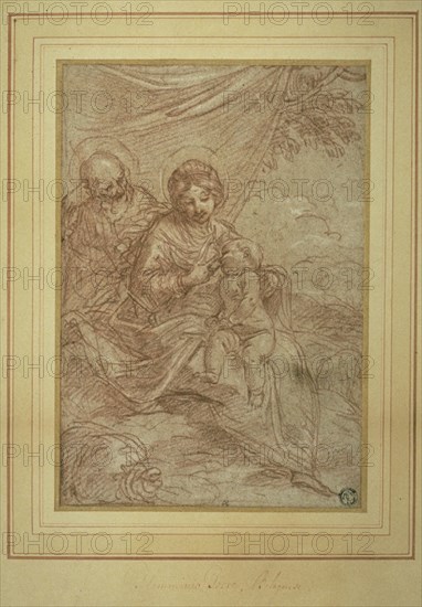 Rest on the Flight into Egypt, n.d. Creator: Flaminio Torre.