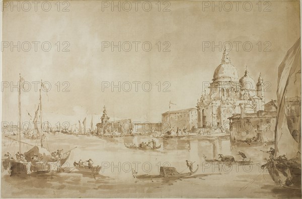 Bacino di San Marco with the Dogana del Mare and Santa Maria della Salute, c.1793. Creator: Francesco Guardi.