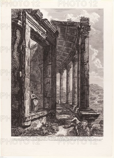 View of the Door and Peristyle of the Temple of Vesta, 1780. Creator: Francesco Piranesi.