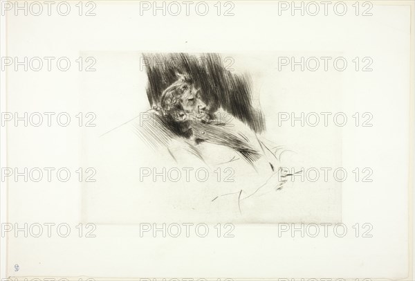 Whistler Asleep, 1897. Creator: Giovanni Boldini.