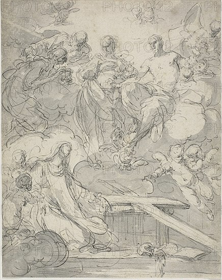 Stigmatization of Santa Maria Maddalena de' Pazzi, 1750/1760. Creator: Giovanni Domenico Ferretti da Imola.