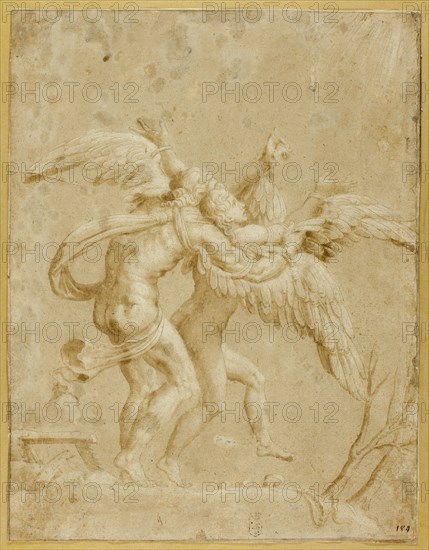 Daedalus and Icarus, early 1530s. Creator: Giulio Romano.