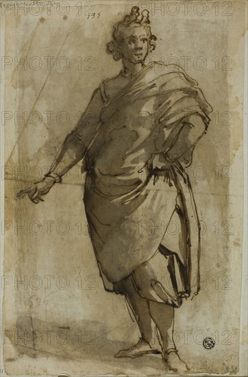 Standing Male Figure, c.1600. Creator: Jacopo Chimenti.