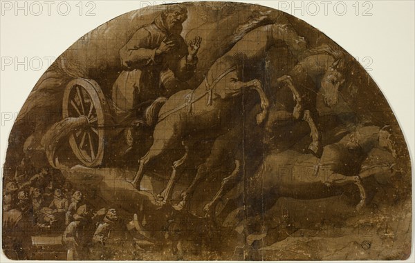 Study for the Vision of Saint Francis of Assisi Taken to Heaven in a Fiery Chariot, 1600/02. Creator: Jacopo Ligozzi.