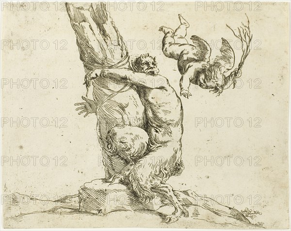 Cupid Punishing a Satyr, n.d. Creator: Jusepe de Ribera.