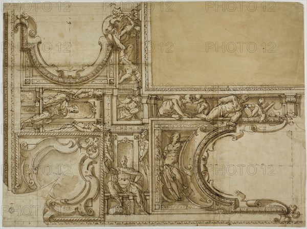 Design for a Ceiling Decoration, 1590/1614. Creator: Lazzaro Tavarone.