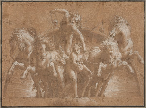 Apollo Driving the Chariot of the Sun, 1544/45. Creator: Lelio Orsi.