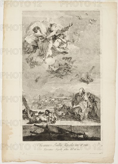 Saint Thecla Praying for the End of the Plague in the City of Este, after 1759. Creator: Lorenzo Tiepolo.