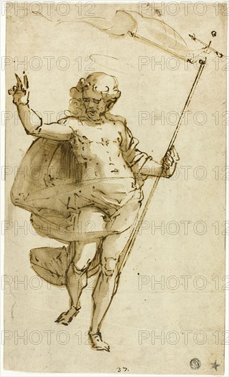Resurrected Christ, c.1559. Creator: Luca Cambiaso.