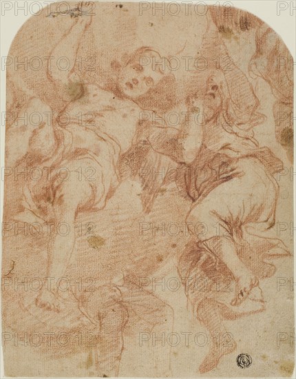 Study of Two Angels, 1661/1666. Creator: Mattia Preti.