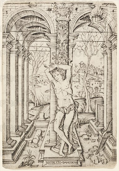 Saint Sebastian, 1500/10. Creator: Nicoletto da Modena.