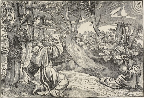 Saint Francis Receiving the Stigmata, 1535/45. Creator: Nicolo Boldrini.