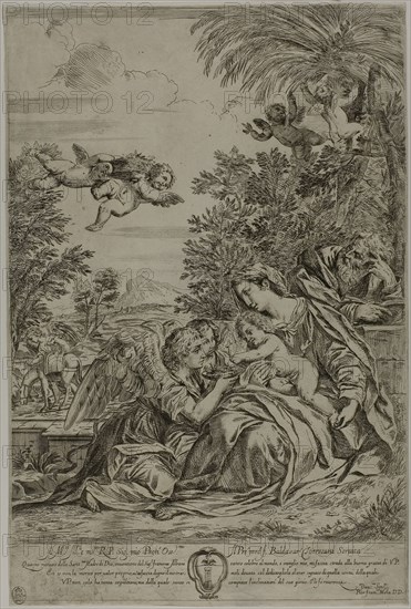 Flight into Egypt, 1647/66. Creator: Pier Francesco Mola.