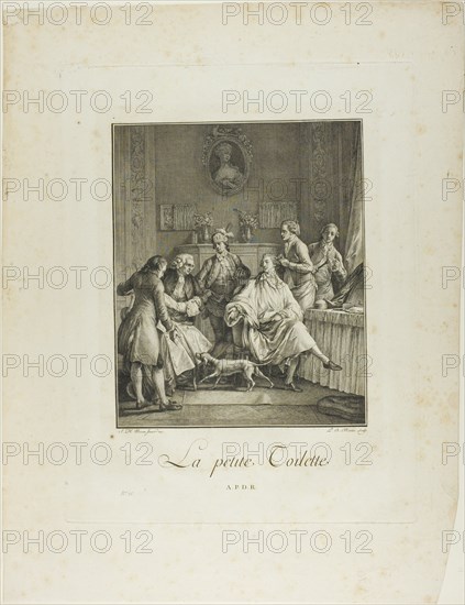 The Little Toilette, from Monument du Costume Physique et Moral de la fin du..., 1781-1783. Creators: Pietro Antonio Martini, Laurent-François Prault.