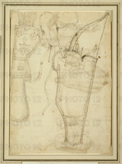 Bowcase and Quiver of Arrows, 1438. Creator: Pisanello.