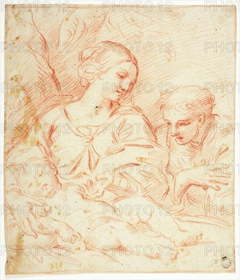 Madonna and Sleeping Christ Child with Male Saint, n.d. Creator: Agostino Masucci.
