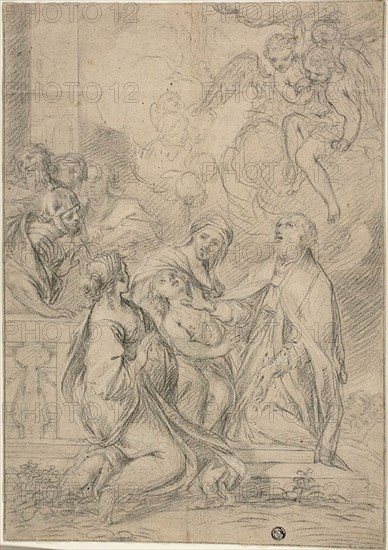 Saint Healing a Child, n.d. Creator: School of Carlo Maratti Italian, 1625-1713.