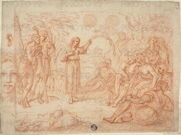 Joseph Interpreting His Dream to His Brothers, n.d. Creator: School of Carlo Maratti Italian, 1625-1713.