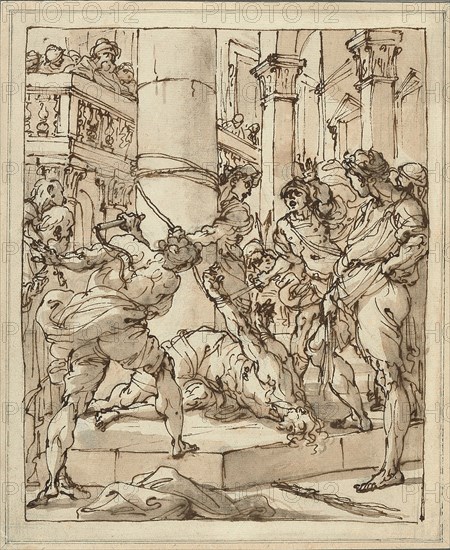 The Flagellation, early 1770s. Creator: Ubaldo Gandolfi.