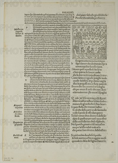 Paradise: Canto XV (Fifth Heaven, Sphere of Mars) from Divina Commedia (Divine...1929. Creators: Unknown, Bernardino Benalius, Matteo Capcasa, Dante Alighieri, Wilhelm Ludwig Schreiber.