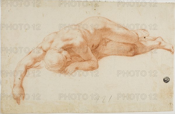 Reclining Nude Male, n.d. Creator: Unknown.