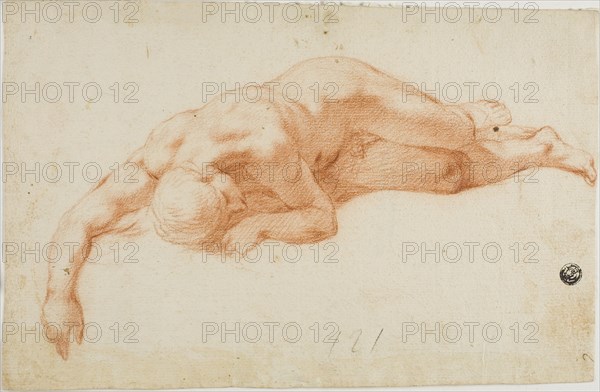 Reclining Nude Male, n.d. Creator: Unknown.