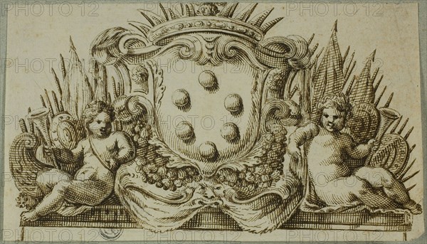 Medici Coat of Arms Flanked by Putti, n.d. Creator: Unknown.