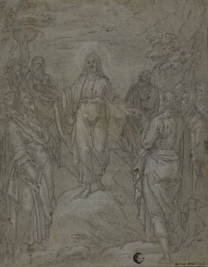 Christ and the Apostles (recto); Sketch of a Nativity Scene (verso), n.d. Creator: Unknown.