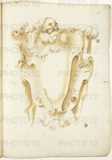 Design for Escutcheon, with Skulls, n.d. Creator: Unknown.