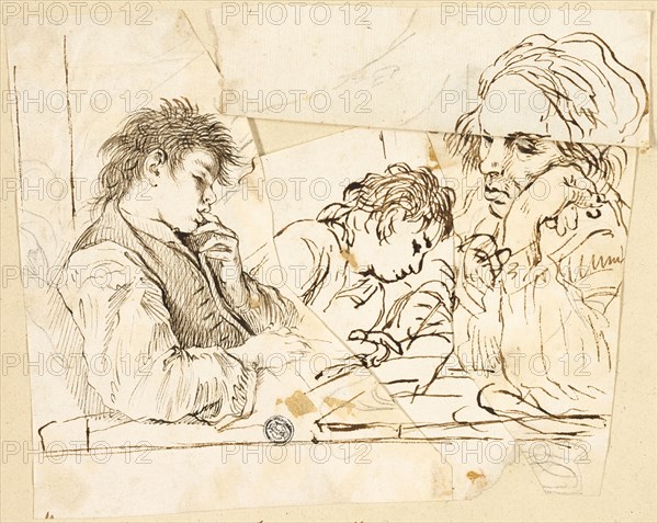 Sketches of School Boys, n.d. Creators: Unknown, Francesco di Maria.