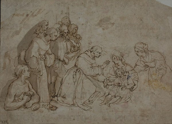 Study for Miracle of Saint Bernardino of Siena, c.1602. Creator: Ventura Salimbeni.