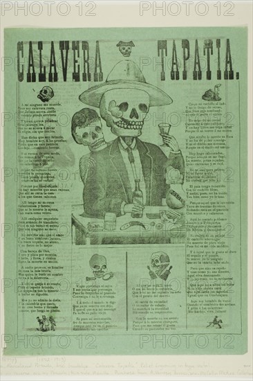 Calavera Tapatia, n.d. Creators: Manuel Manilla, José Guadalupe Posada.