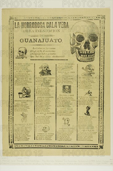 The Horrible Calavera of the Flooding of Guanajuato, 1900/10. Creators: Manuel Manilla, José Guadalupe Posada.