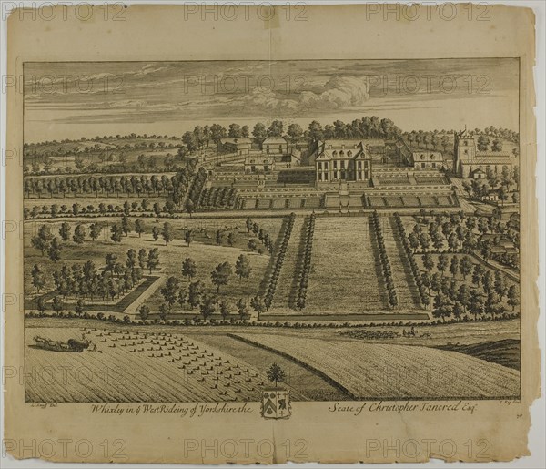 Whixley, plate 78 from Britannia Illustrata, published 1707. Creator: Johannes Kip.