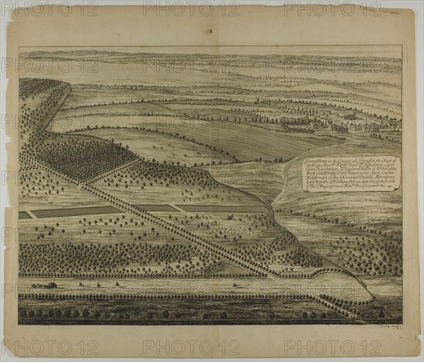 Grimthorp in the County of Lincoln, plate 23 from Britannia Illustrata, published 1707. Creator: Johannes Kip.