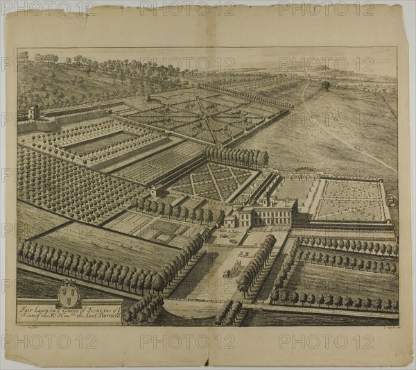 Fair Lawn in the County of Kent, plate 49 from Britannia Illustrata, published 1707. Creator: Johannes Kip.